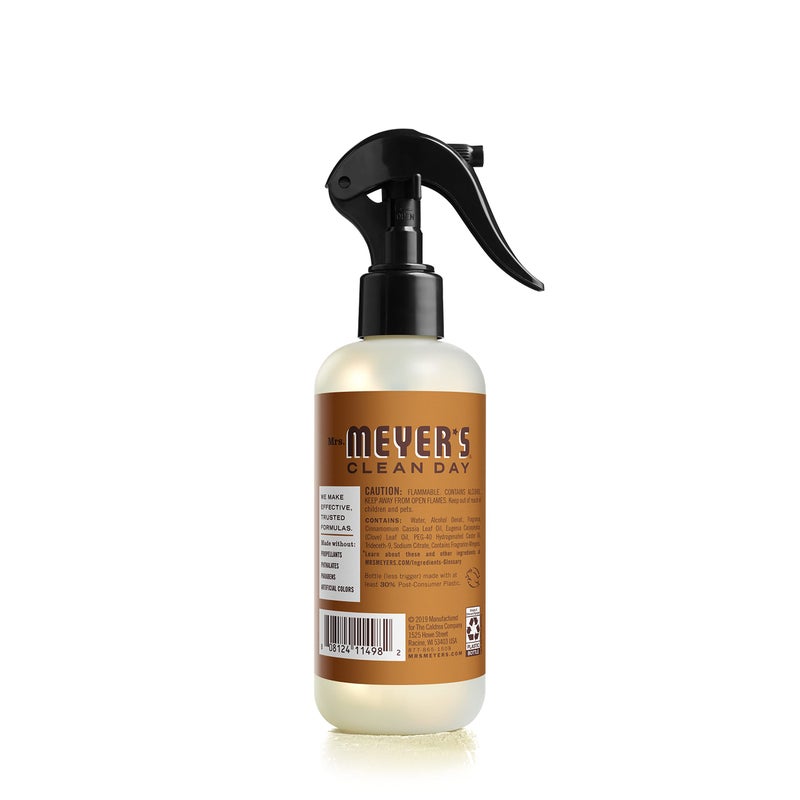 MRS. MEYER'S CLEAN D السّيدة. مايرز كلين داي للغرفة ومعطر الهواء، زجاجة رذاذ غير بخاخة مملوءة بالزيوت العطرية، إصدار محدود من توابل البلوط، 8 أونصة سائلة. أونصة - عبوة من 3 قطع - Image 4